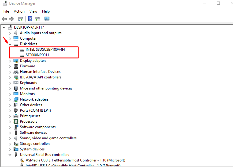 finding HDD and SSD specs