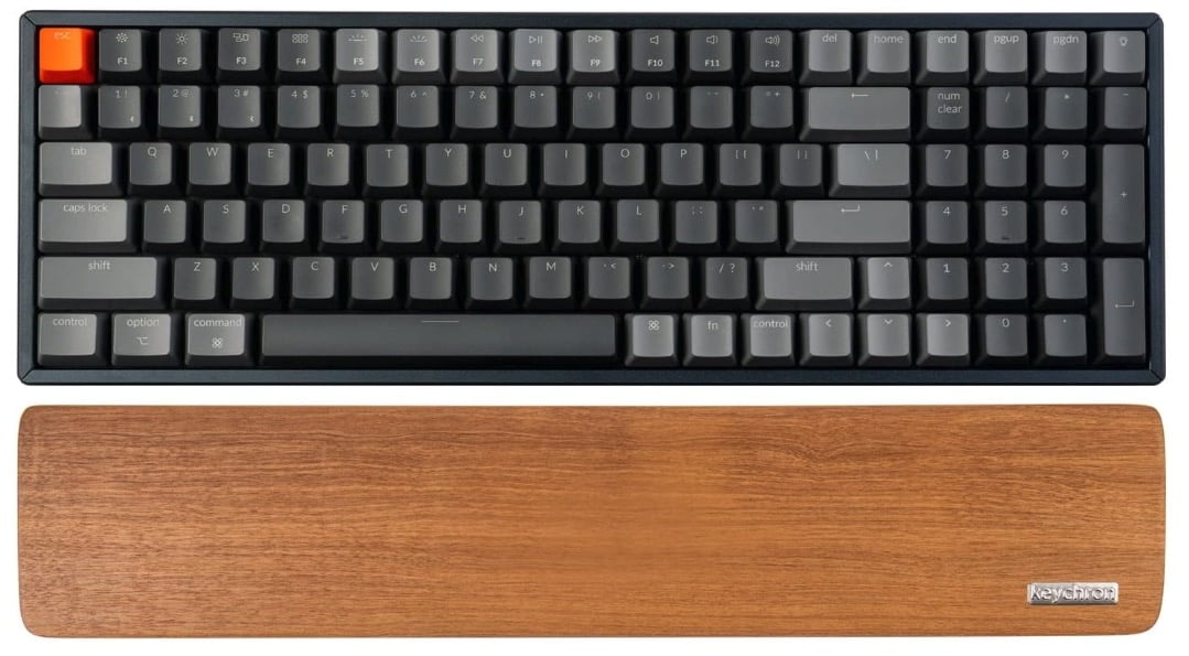 Wooden Keyboard Wrist Rest Palm Rest for Keychron K4 Bluetooth Mechanical Keyboard