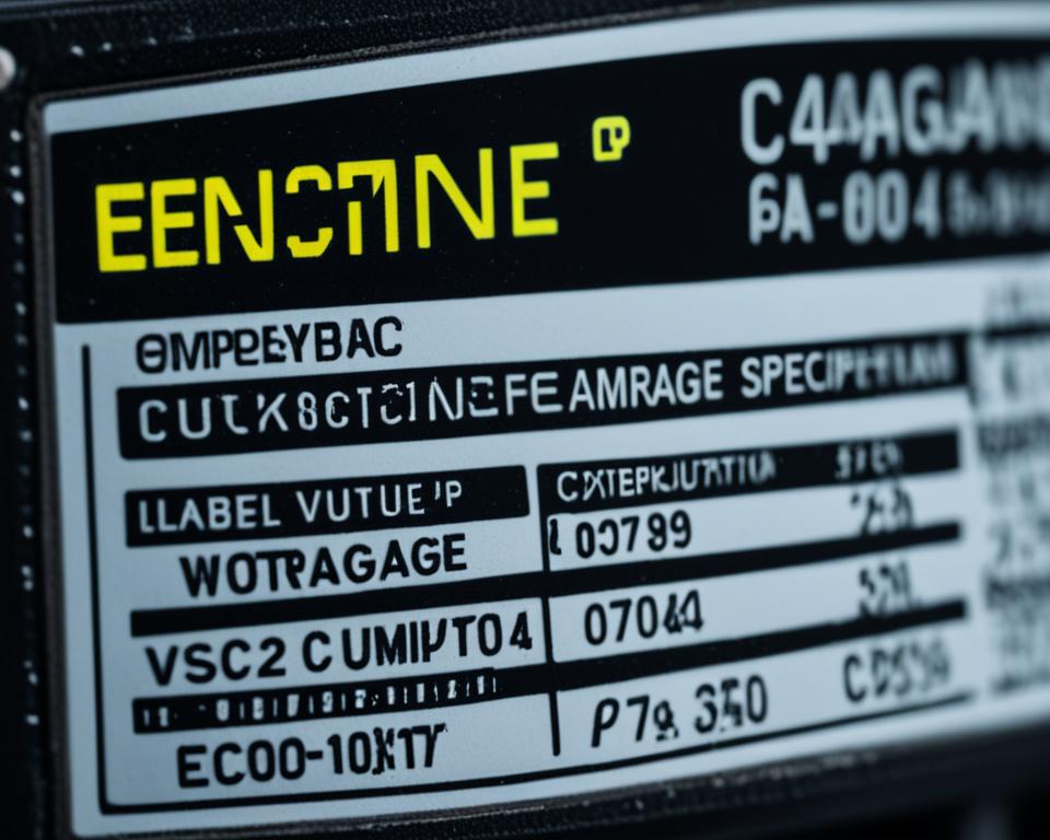 power supply specifications lookup