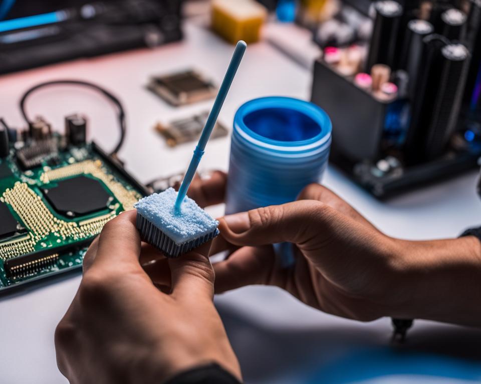 Thermal paste cleaning thermal paste cleaning